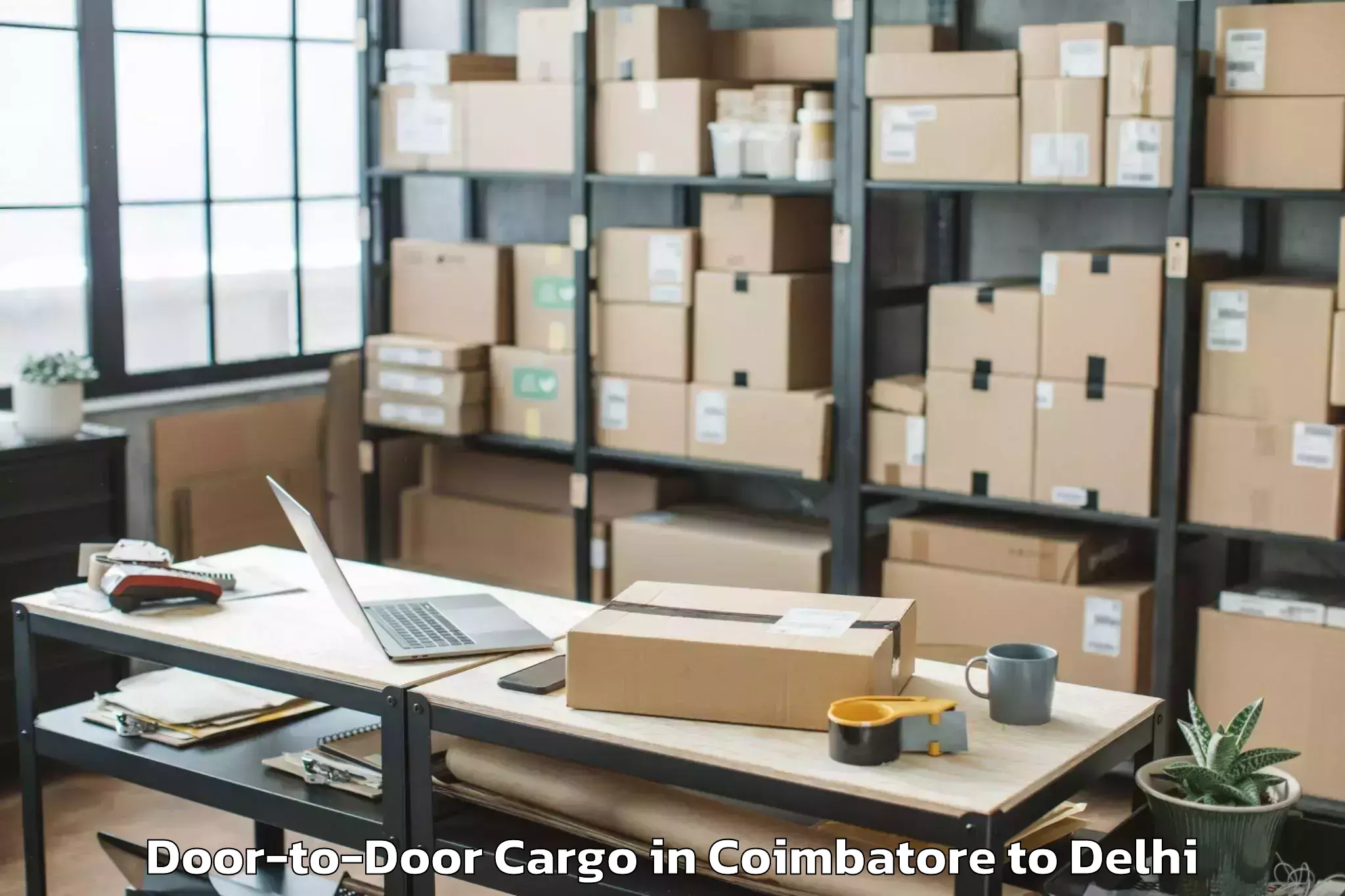 Professional Coimbatore to D Mall Pitampura Door To Door Cargo